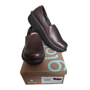 Glolily Jenny‎ Brown Smooth Leather Comfort Clogs - Size: 9.5 M